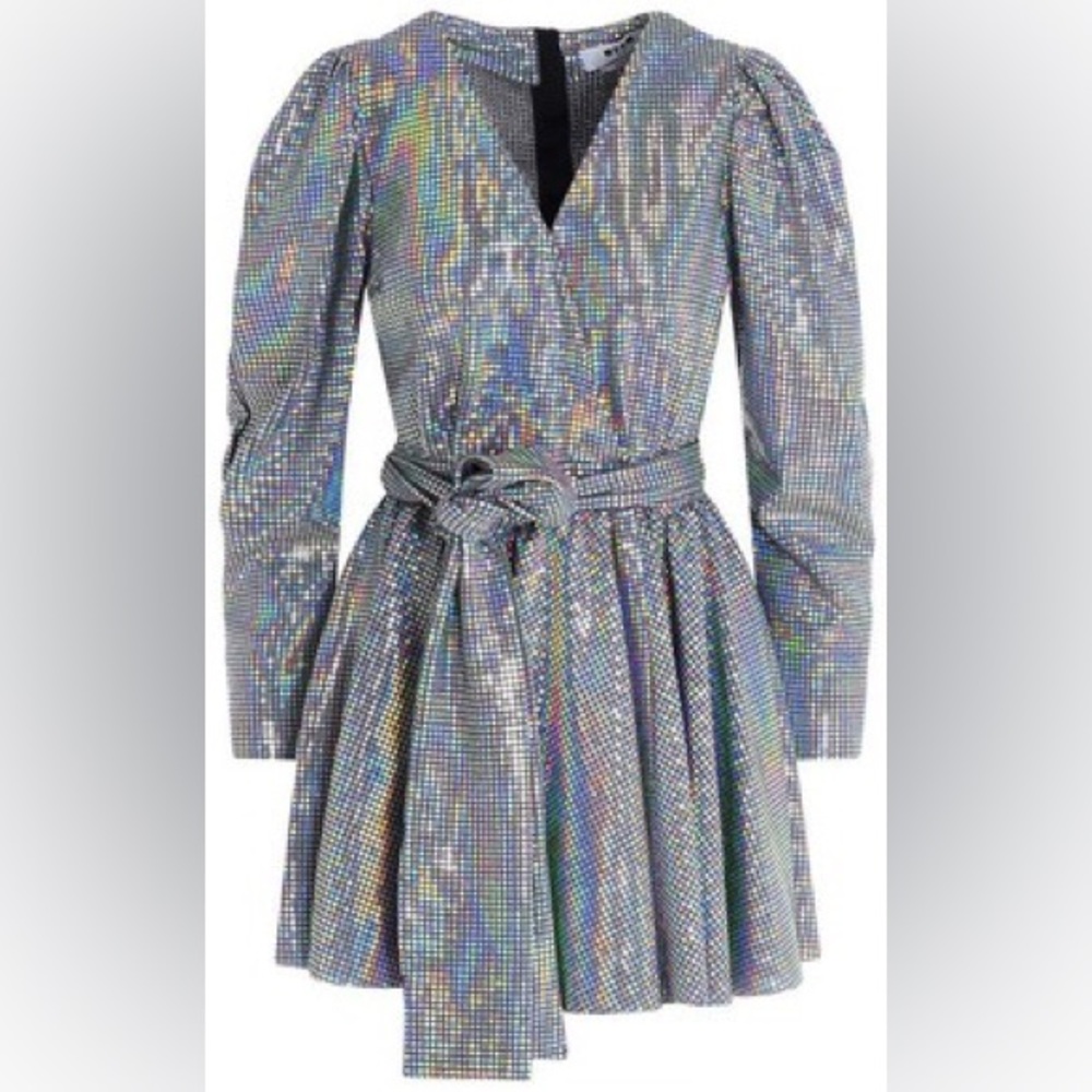 MSGM Chain Mail Wrap Mini Dress